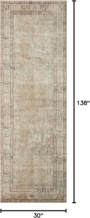 Loloi Margot Collection MAT-01 Antique/Sage 2'-6" x 11'-6" Runner Rug feat. - Image 2