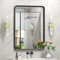 20x30 Inch Black Matte Framed Mirror by GOLOMO