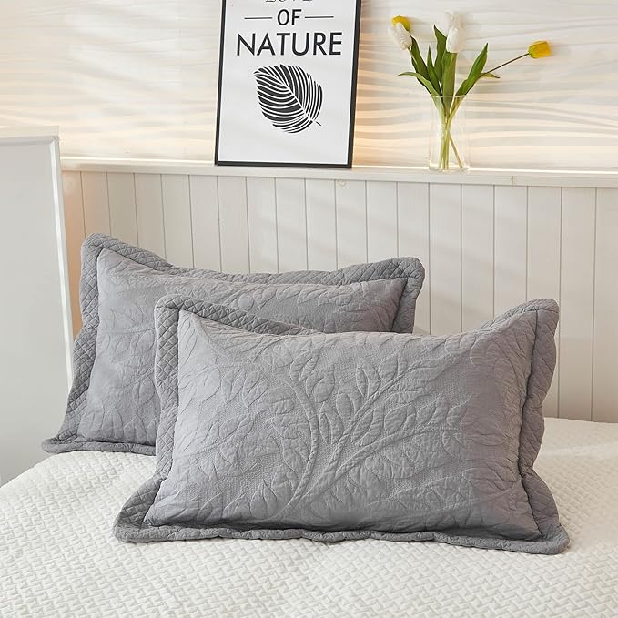 MarCielo 3-Piece 100% Cotton Oversized Bedspread Lightweight Quilt Coverlet - Image 8