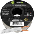16AWG Speaker Wire, GearIT Pro Series 16 Gauge Speaker Wire Cable Great Use by GEARit