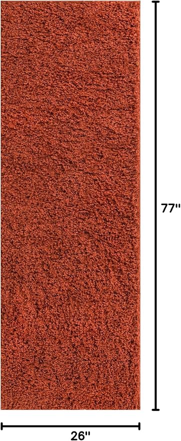 Unique Loom Solid Shag Collection Area Rug - Image 2