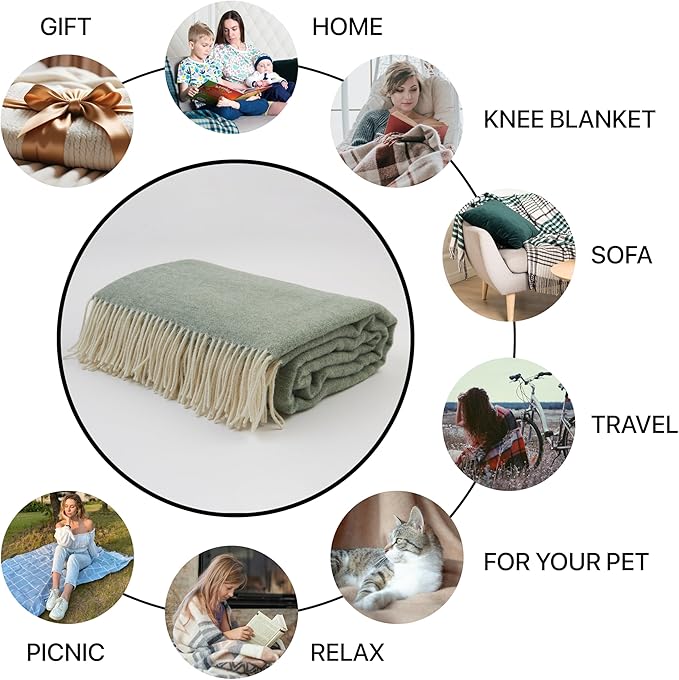 | Wool Blanket/Throw | 100% New Zealand Wool | Perfect - Image 2