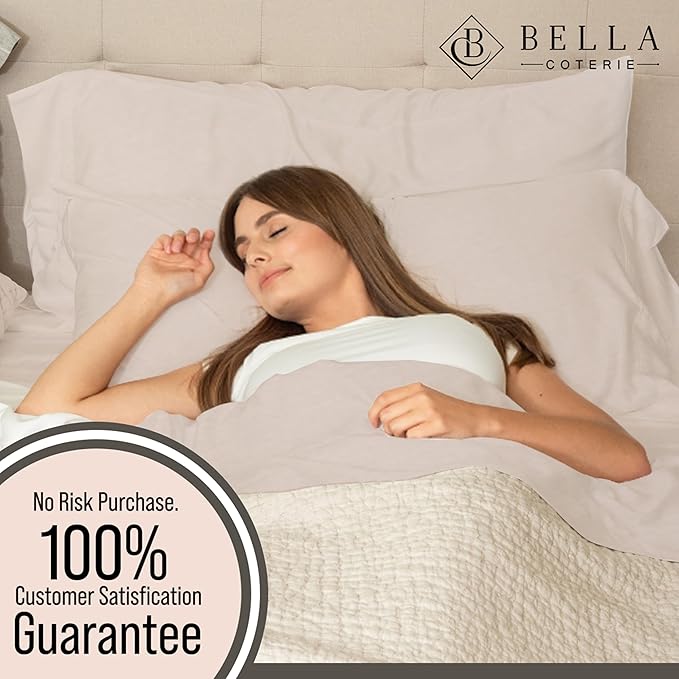 Bella Coterie 6 Piece Luxury Bamboo Viscose King Size Sheet Set | 100% - Image 5
