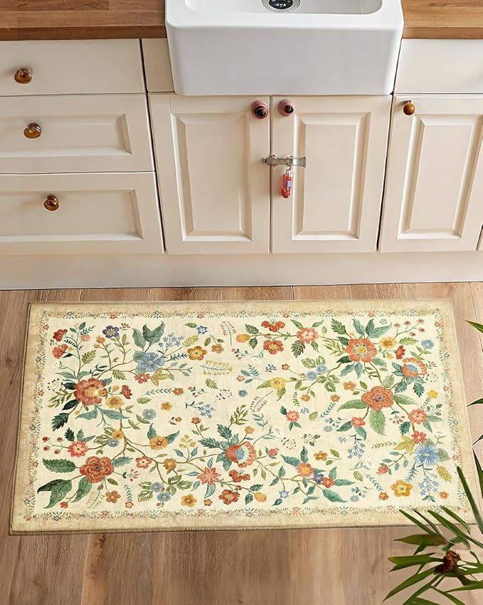 Amada 2x3 Washable Area Rug, Non-Slip & Low-Profile Entryway Rug - Image 2