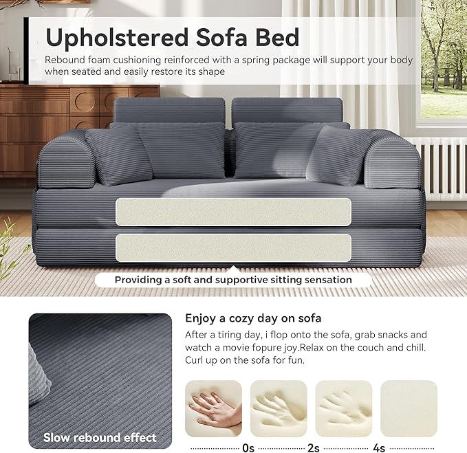 Upgrade High Backrest Design Sofa Bed - Image 5