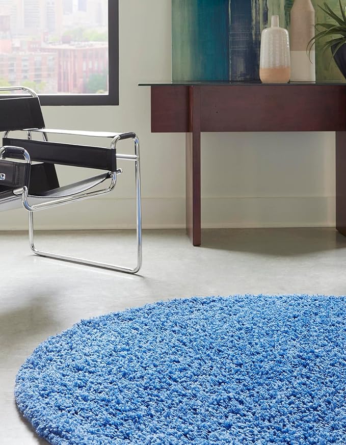 Unique Loom Solid Shag Collection Area Rug - Image 3