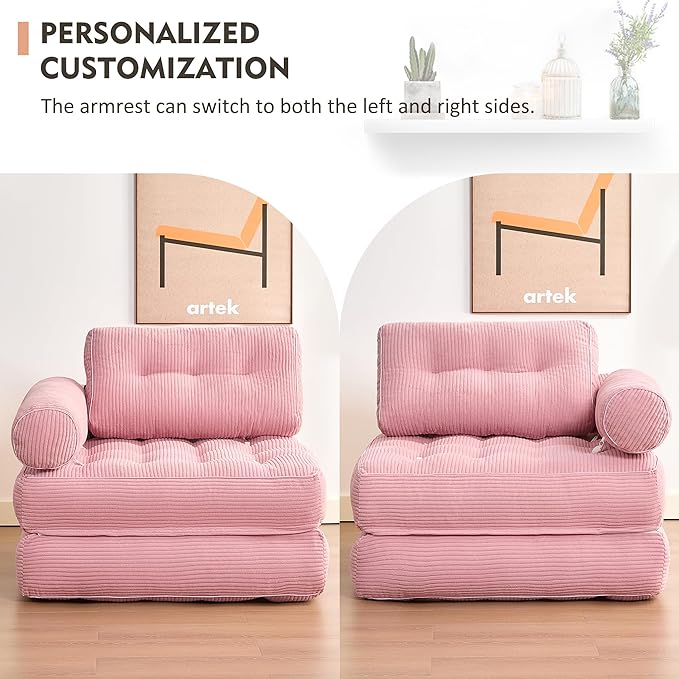 Plus Futon Sofa Bed for Small Spaces, Floor Couch - Image 7