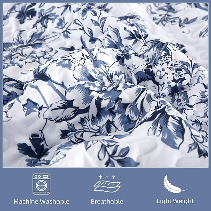 WONGS BEDDING Quilt Queen Size, Botanical Quilts - Image 5