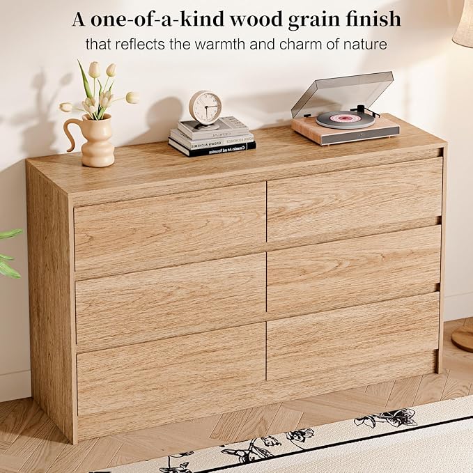 6 Drawer Dresser, Wooden Bedroom Drawer Dresser - Image 7