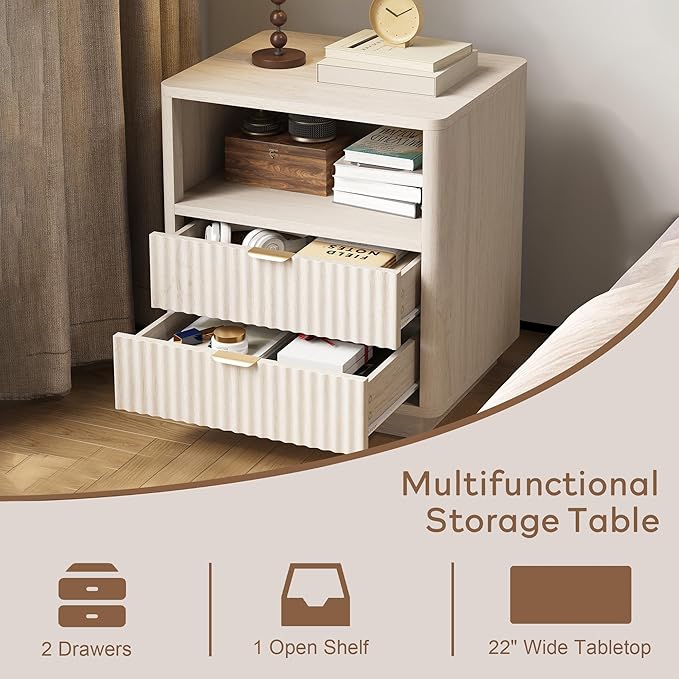 Fluted Nightstands Set of 2 - Image 5