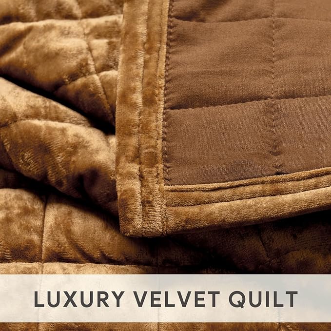 RECYCO Luxury Velvet Quilt Set King Size Bedding Sets, Ultra Soft Velvet - Image 4