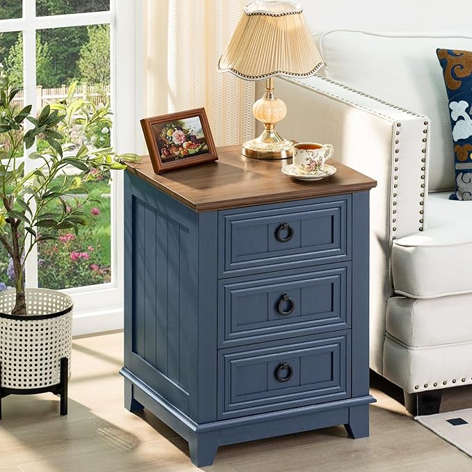 Night Stand Set of 2, Farmhouse 18" End Table - Image 6