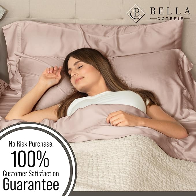 Bella Coterie Luxury Bamboo Viscose Split King Size Sheet Set | 2 Fitted Sheets - Image 6