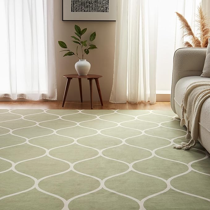 Amazon Basics Thin Indoor Area Rug, Geometric Printed Washable Home Decor Carpet - Image 2