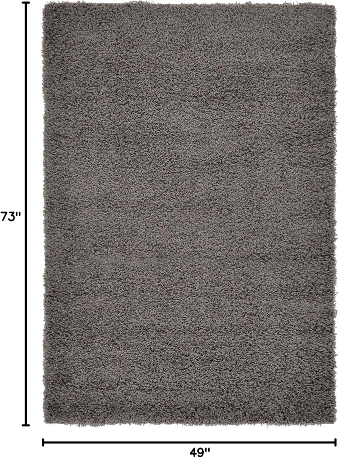 Unique Loom Solid Shag Collection Area Rug - Image 2