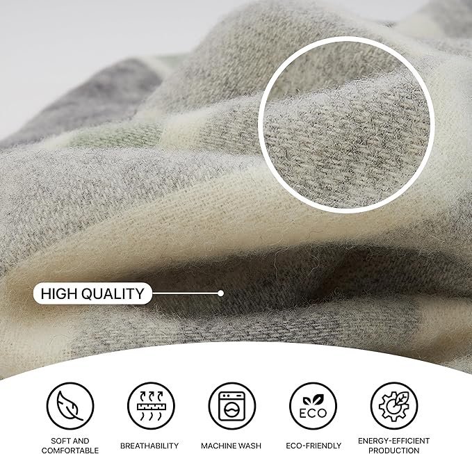 | Wool Blanket/Throw | 100% New Zealand Wool | Perfect - Image 4