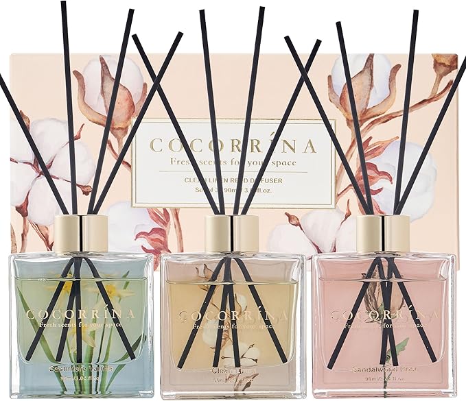 COCORRÍNA Reed Diffuser Set of 3-3 Pack/ 3.04 Fl.oz Diffuser by COCORR%C3%8DNA