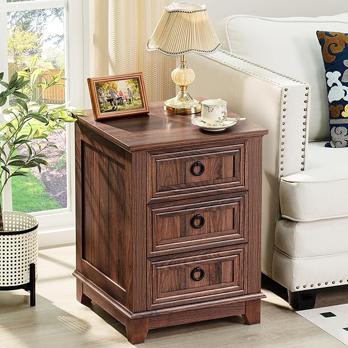Farmhouse Night Stand Set of 2, Dresser - Image 7