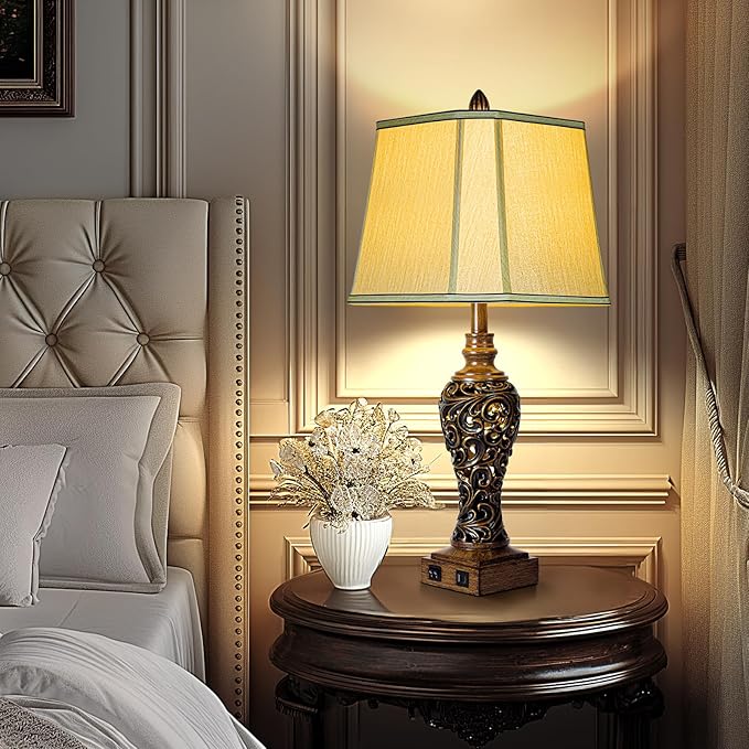 28.5'' Tall Farmhouse Vintage Table Lamp Set of 2 - Image 6
