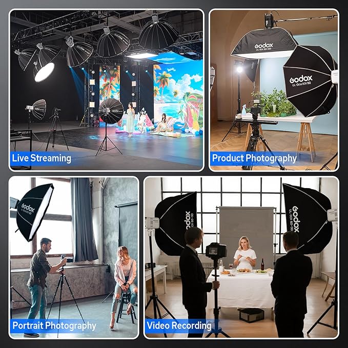 Godox Litemons LE200Bi Bicolor LED Video Light, 220W 57700Lux@1M CRI98+ Bowens - Image 6