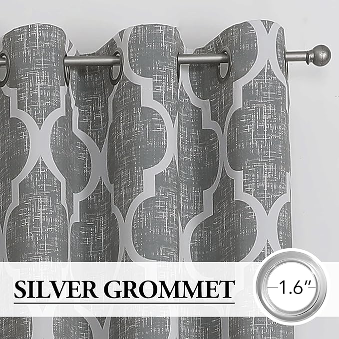 Beauoop 100% Blackout Curtains 54 Inches Long 2 Panels - Image 2