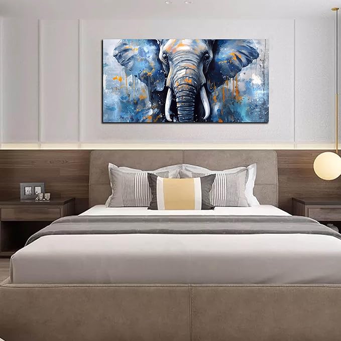 ENTANUB Elephant Wall Art for Bedroom, Animal Canvas Wall Art for Living Room - Image 6