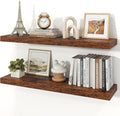 Floating Shelves for Wall, 9.3" Deep Wall Mounted Wood Shelves for Bathroom by Unknown