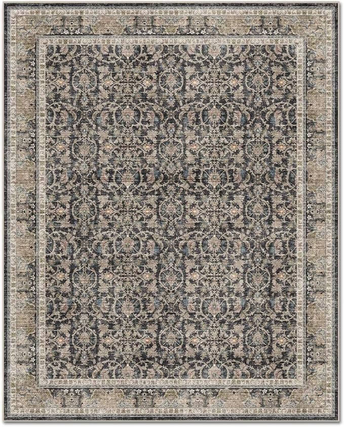 Washable 10x14 Area Rugs for Living Room, Boho Non-Slip Vintage Distress Large - Image 8