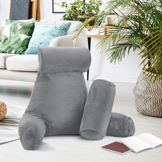 Nestl Reading Pillow with Shredded Memory Foam Includes 2 Neck and Lumber - Image 8