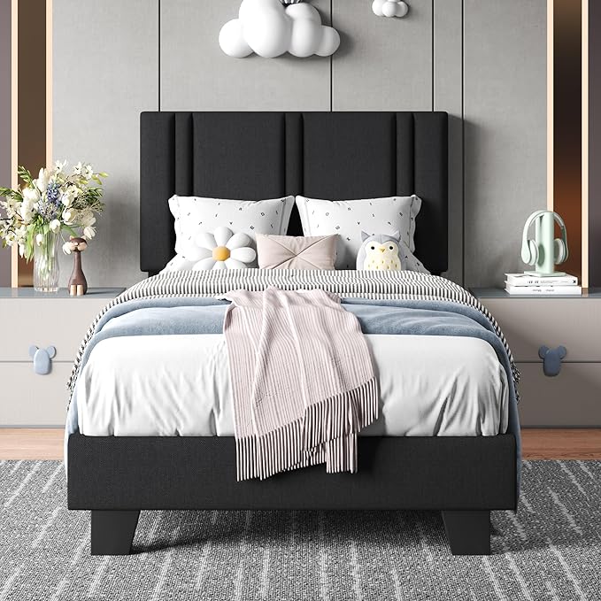 Upholstered Twin Size Bed Frame by Einhomn