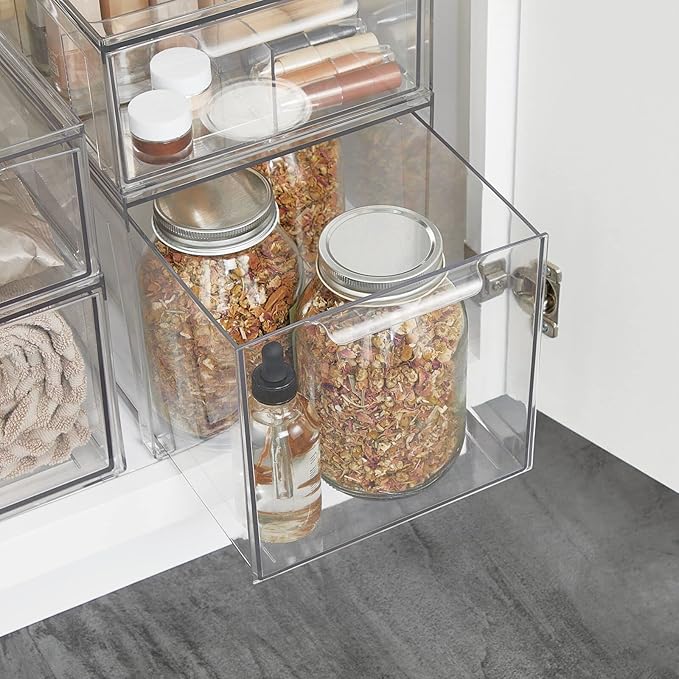 mDesign Plastic Stackable Bathroom Storage - Image 6