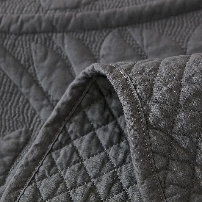 MarCielo 3-Piece 100% Cotton Oversized Bedspread Lightweight Quilt Coverlet - Image 5