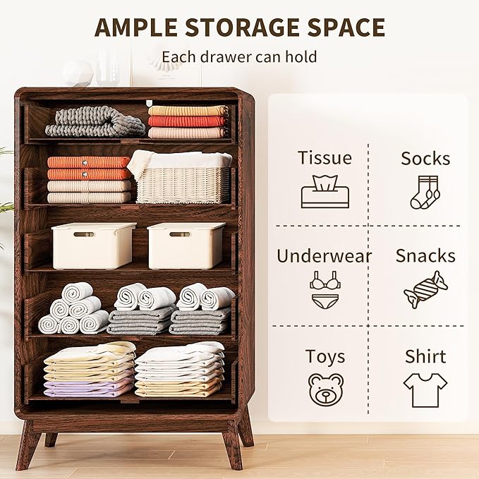 50" Tall Dresser for Bedroom, Vertical Dressers - Image 4