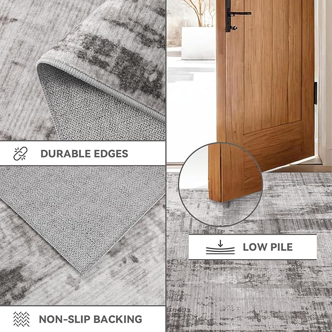 Machine Washable Area Rugs 8x10, Large Modern Abstract Rugs - Image 5
