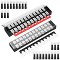 Joinfworld 35A Terminal Block 12 Position Screw Terminal Strip Dual Row by Joinfworld