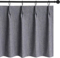 WdFour Small Pinch Pleated, Full Blackout Linen Look Window Curtains by WdFour