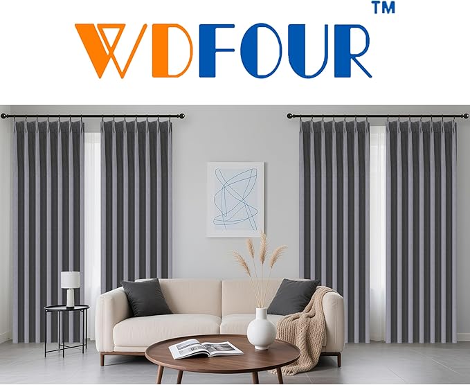 WdFour 42x63 Inch Pinch Pleated Blackout Curtains - Image 7