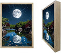 URVIP LED Glowing Photo Frame, 3D Starry-Sky Moon Animal Wall Art, 9x12 Inches by URVIP