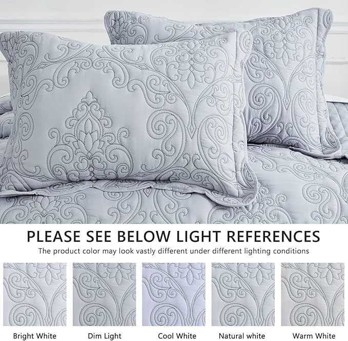 CHIXIN Oversized Bedspread Coverlet Set King Size - Image 4