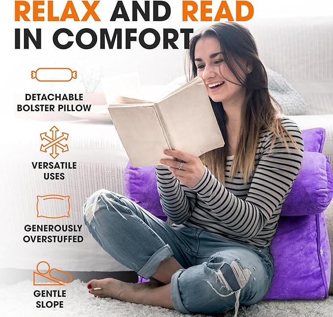 Cheer Collection Reading Wedge Pillow - Image 4