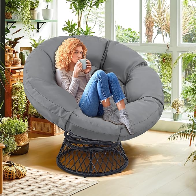 46" Giant Oversized Rattan Papasan Chair - Image 5