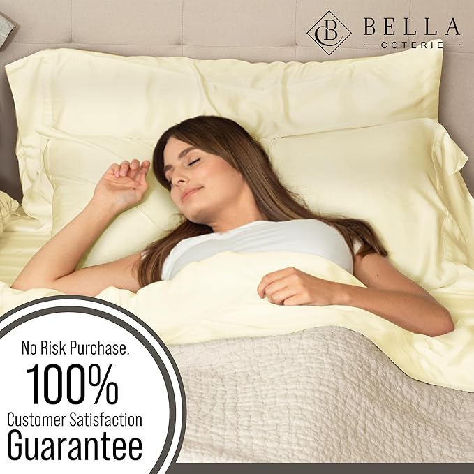 Bella Coterie Luxury Bamboo Viscose 34” Split Top King Size Sheet Set | 1 - Image 6