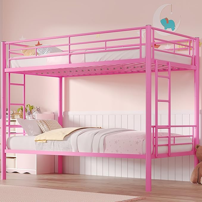 VECELO Bunk Bed Twin Over Twin, Metal Bunkbeds by VECELO
