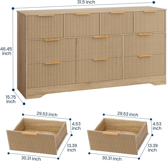GarveeHome Fluted Dresser for Bedroom - Image 2
