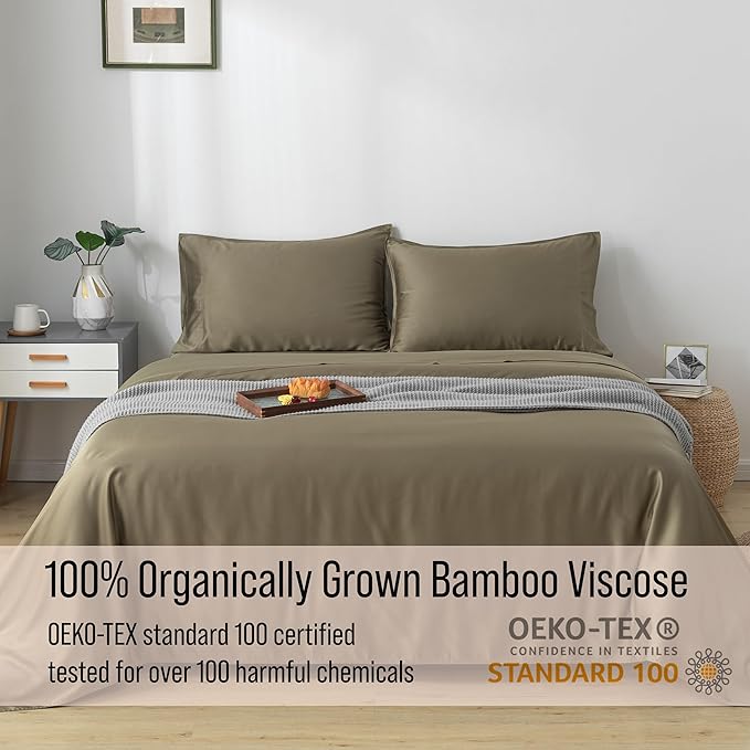 Bella Coterie Luxury Bamboo Viscose 34” Split Top King Size Sheet Set | 1 - Image 5