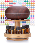 TJ.MOREE Bamboo Diffuser Holder Carousel- 2 Tier Height Increase Rack by TJMOREE