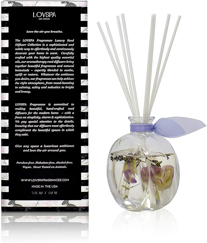 LOVSPA Reed Diffuser Set, Spa Lavender Scented Oil Diffuser - Image 2
