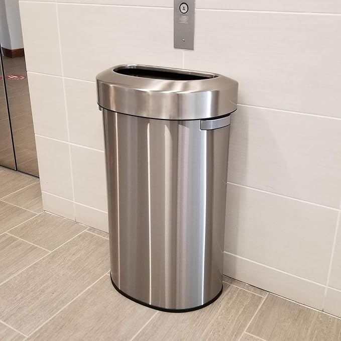 iTouchless 23 Gallon / 87 Liter Stainless Steel Trash Can and Recycle Bin - Image 4