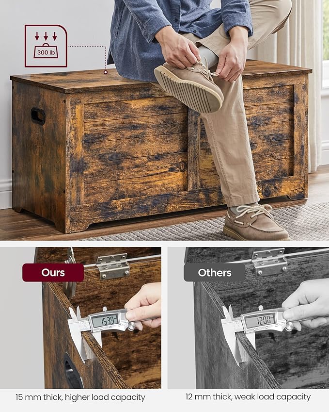 VASAGLE Storage Chest, Storage Bench - Image 6