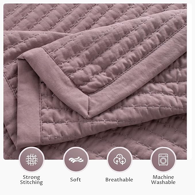 KASENTEX King XL Quilt Set 108"x98" – Soft Washed 3-Layer Lightweight Bedspread - Image 4